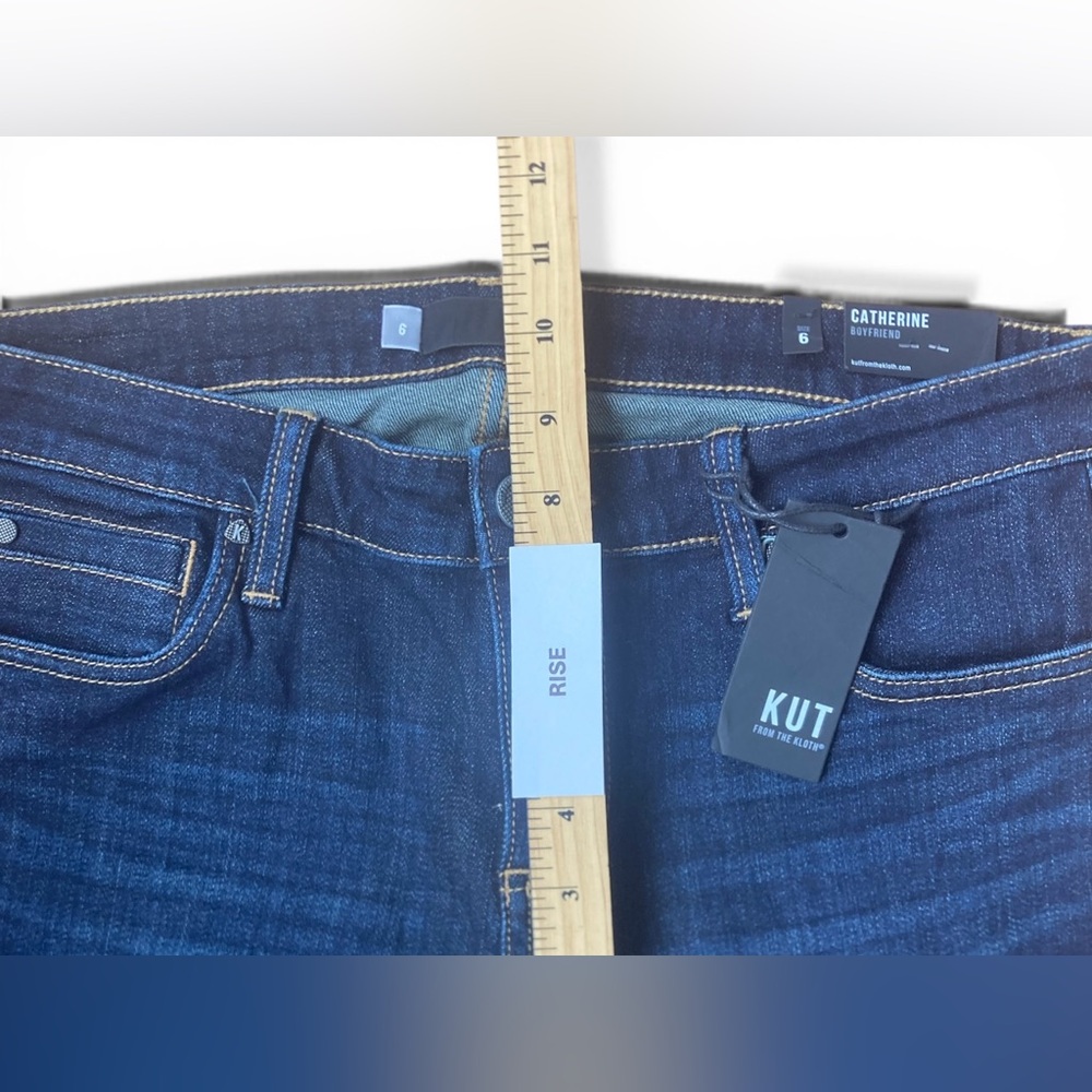 Kut from the Kloth Women’s Catherine Boyfriend Jeans Size 6 NWT Cropped Denim - Picture 6 of 9